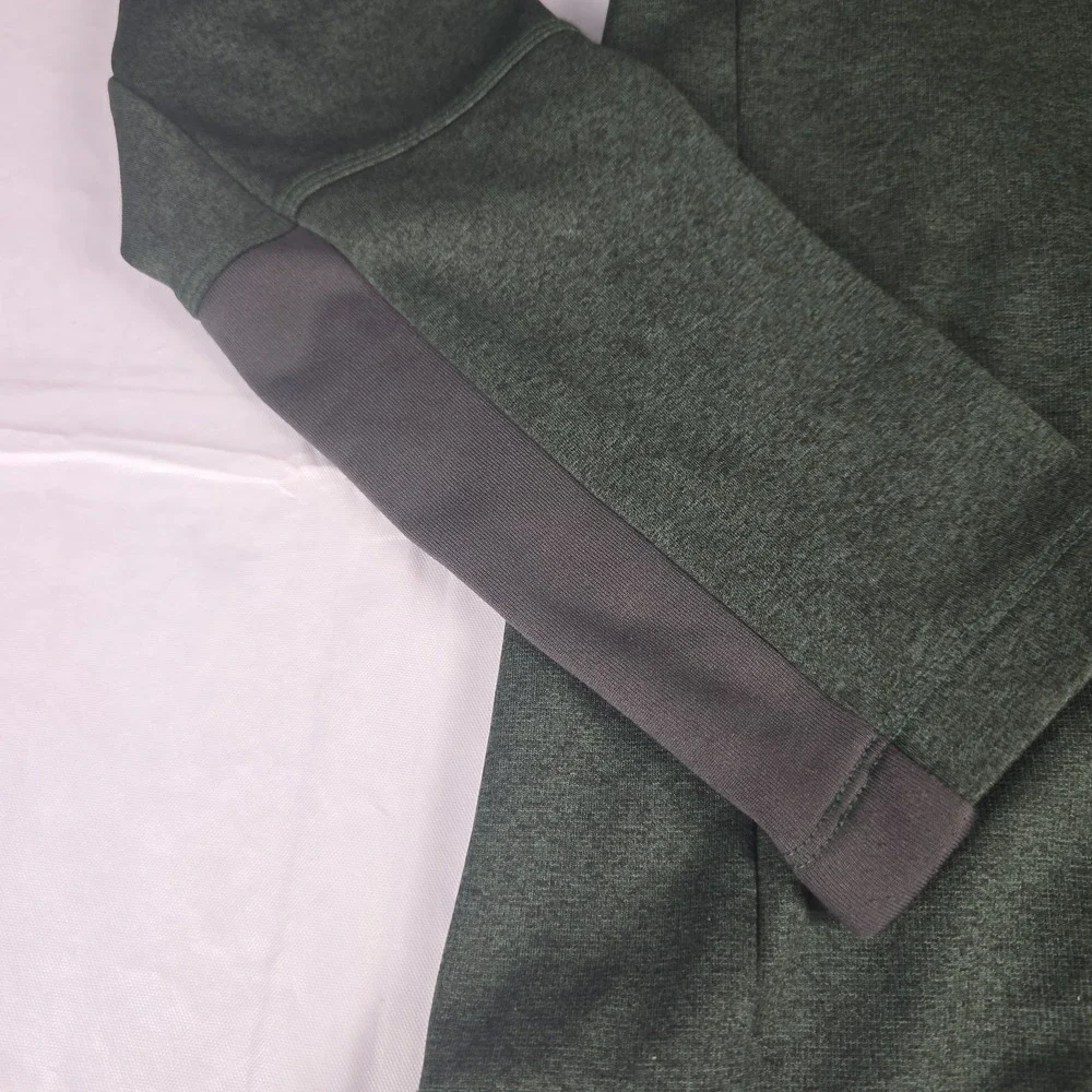 The North Face 1/2 Zip Fleece Pullover Mens Large Green Jacket EUC Long Sleeve S